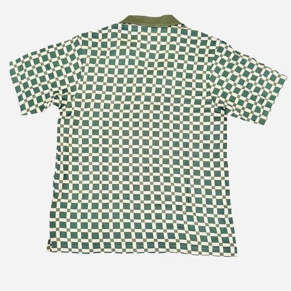 BOGEY BOYS by Macklemore, Tile Button Up Collar Shirt, Green/White, Size SM, NWT - Picture 3 of 11